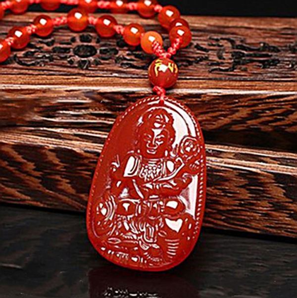 Mặt phật phổ hiền đá mã não đỏ độ tuổi thìn & tỵ